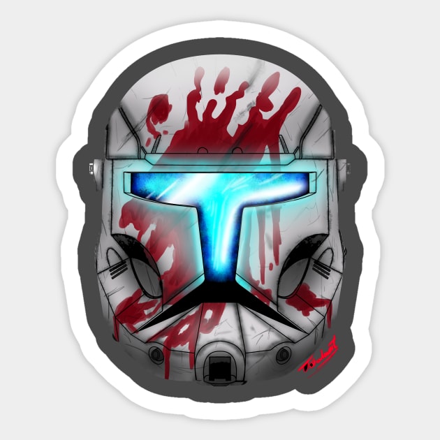 Sev Helmet Shirt Sticker by Cmmndo_Sev